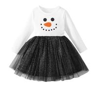 Xiaojiu Enfant Ensembles De Noël Vêtements, Costume Fille Robe Princesse Fille 5 Ans Robe pour Petite De 3 A 4 Ans Anniversaire Africaine Cap-Vert pour Le Enfan Enfant 7-8 Ans