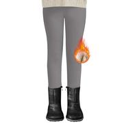 Xiaojiu Enfant Pantalons Doublés en Polaire pour Filles | Confort Thermique Et Libertés De Mouvement pour l'hiver | Tenue Extérieure Idéale Gris 5-6 Ans