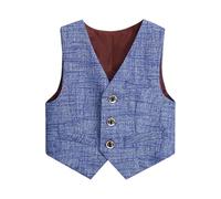 Xiaojiu Enfant Pour Enfant Élégant Gilet Floral Et Robe De Soirée Garçon Tenue Adaptée Pour Anniversaire Performance Piano Et Discours Style Raffiné Occasions Formelles Bleu 13-14 Ans