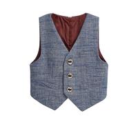 Xiaojiu Enfant Pour Enfant Élégant Gilet Floral Et Robe De Soirée Garçon Tenue Adaptée Pour Anniversaire Performance Piano Et Discours Style Raffiné Occasions Formelles Vert 3-4 Ans