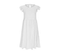 Xiaojiu Enfant Robe D'Été Légère Et Confortable pour Fille Parfaite pour Les Activités Quotidiennes Et Les Sorties Extérieures avec Une Coupe Aérée Une Élastique (Blanc, 6-8 Ans)