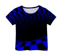 Xiaojiu Enfant T-Shirt Tendance pour Enfants avec Impression 3D Originale Design Moderne Et Ludique pour Jeunes (Bleu, 10-11 Ans)