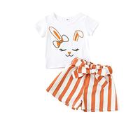 Xiaojiu Ensemble Bebe Fille Short Bebe,Ensemble Bebe Fille Ete Bebe Vetement Garcon Ensemble Vêtement Bébé Fille 0-3 Mois Costume Garcon Bebe Tenue Bebe Garcon Pyjama Stitch Bebe Garcon 2-3 ans