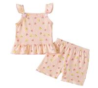 Xiaojiu Ensemble Bebe Fille T Shirt Garcon Ete,Ensemble Fille 2 Ans Ensemble Bebe Garcon 0-3 Mois Ete Vêtements Bebe Garcon Naissance Costume Bebe Garcon Short Tenue Bebe Garcon Shooting 0-6 moi