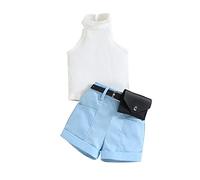 Xiaojiu Ensemble Bebe Fille Vêtement Bébé Fille,Ensemble Bébé Fille 1 An Vetement Garcon Bebe Ensemble Ensemble Sous Vêtement Costume Carnaval Bebe Tenue Basket Bebe Naissance Bebe Pyja 3-4 ans