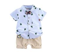 Xiaojiu Ensemble Bebe Garçon Costume Garcon,Ensemble Jogging Enfant Garçon 8 Ans Ensemble Pyjama Bebe 3 Ans Vêtement Bébé Garçon Costume Garcon Tenue Bebe Garcon Photo Naissance Lot Pyjama 12-18 m