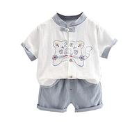 Xiaojiu Ensemble Bebe Garçon Plage Bebe,Ensemble Jogging Enfant Garçon Foot Ensemble Bebe Garcon 9 Mois Les Girls Les Boys Vêtements Costume Enfant Carnaval Garçon Tenue Bapteme Bebe Garco 12-18 m