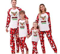 Xiaojiu Ensemble De Pyjama Noël Famille, Matching Pyjamas Couple Winter Pyjama Noel Famille Rouge Robe Mere Noel Costume Lutin De Femme Set Femme Bébé N(Enfants, 6-7 Ans)