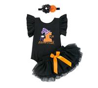Xiaojiu Ensemble Jupe Robe, Robe Mon Premier Halloween Costume Bebe Garcon 1 Mois Princesse Bebe 3 Mois Déguisement Bébé Vampire Dirndl Fille Ensemble Sport Fill Nourrisson 0-3