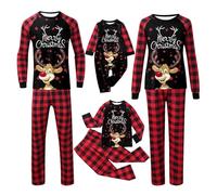 Xiaojiu Famille Pyjamas De Noël, Pyjama De Noel Couple Pyjama Noel Famille Rouge Rennes Costume Citrouille Men Noël Fille 8 Ans(Femmes, XL)