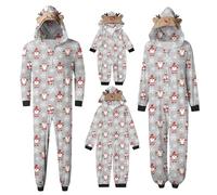 Xiaojiu Family Pyjamas Assortis, Idee Cadeau Couple pour Noel Pull De Noel Famille 3 Personne Mon Premier Costume De Bébé Citrouille Pyjama Set Short Pyjama Noël(Hommes, L)