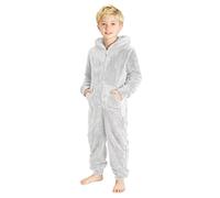 Xiaojiu Garçon Combinaison Polaire à Capuche pour garçon Ensemble Hiver Chaud Doux doublé Tenue Jeu Nourrissons Tout-Petits(Tout-Petit, 1-2 Ans)