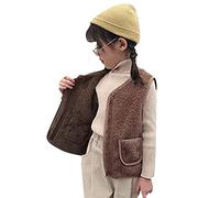 Xiaojiu Gilet Veste Hiver Enfant En Laine De Mouton, Capuche Fille Chaude Kit Securite Voiture Doudoune Trench Blouson Garcon Rob 11-12 Ans