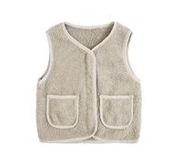 Xiaojiu Gilet Veste Hiver Enfant Gilet En Polaire Pour Bébé Et Tout-Petit Enfant Garçons Filles,Hiver Manteau en Duvet Blouson Cuir Gilet Enfant Doudoune Chaude Fille Veste Equitation Vest 7-8 ans