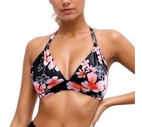Xiaojiu Grande Taille Plus Size Swimwear - Ensemble Bikini Triangle Push-Up pour Femmes/Fetes & Plages - Maillot 2 Pièces Décolleté V avec Fleurs Et Dentelle XXL