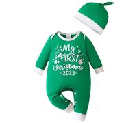 Xiaojiu Habit Noel Bebe Mon Premier Noel Garçon,Deguisement Princesse Fille 3 Ans Noël Bébé Tenue Nourrisson Garçon Tenue De Fete Costume Dragon Enfant Body Bebe Naissanc(Vert-54,6-9 mois)