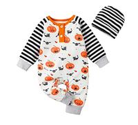 Xiaojiu Halloween Barboteuse 0-24 Mois, Chauve Souris Bébé 2 Ans Deguisement Fille 10 Ans Deguisement Mere Noel Cosplay Halloween Pyjama Bebe Naissance Velours Ensemble Poupon Nourrisson 6-9 mois