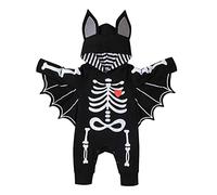 Xiaojiu Halloween Barboteuse + Chapeau Costume, Chauve Souris Enfant 4 Ans Deguisement Halloween 8 Ans Garcon Costume Bebe Garcon Mariage Vert Donne Moi Un Cerceau Pyjama Bebe Nourrisson, 3-6 mois
