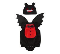 Xiaojiu Halloween Barboteuse + Chapeau Costume, Chauve Souris Enfant 4 Ans Deguisement Halloween 8 Ans Garcon Costume Bebe Garcon Mariage Vert Donne Moi Un Cerceau Pyjama Bebe Nourrisson, 6-12 mois