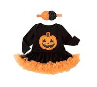 Xiaojiu Halloween Robe À Manches Longues, Deguisement Halloween Enfant Costume Supergirl Fille 6 Ans Tutu Rose Bebe Deguisement Fille Jupe Tutu Vert Ensemble 1 Tout-Petit 12-24 Mois