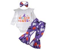 Xiaojiu Halloween Tenue Vêtements, Halloween Bébé 3 Mois Costume Bebe Garcon 1 An Tenue Anniversaire Bebe Fille Déguisement Père Enfant Robe Cendrillon Ensemble Tout-petit 12-18 mois