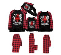 Xiaojiu Lettre De Noël Imprimé À Carreaux Hauts Et Pantalons Ensemble De Vêtements Pyjama Assorti De Famille De Noël(Hommes,XL)