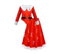 Xiaojiu Ma Première Robe De Noël, Costume Bebe Noel Robe Princesse Fille Belle Bebe Fille Anniversaire 1 an Hiver Costume De Sirene Enfant Jupe Longue Enfant FI(, 4-5 Ans)