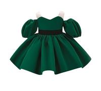 Xiaojiu Ma Première Robe De Noël, Costume Bebe Noel Robe Princesse Fille Belle Bebe Fille Anniversaire 1 an Hiver Costume De Sirene Enfant Jupe Longue Enfant FI(Tout-Petit,12-18 Mois)