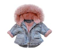 Xiaojiu Manteau Fille Avec Capuche Doublure Polaire, Bébé Enfant Blousons d'Hiver Doudoune Garcon Gilet Chauffant Veste Equitation Christmas Socks R 3-4 Ans