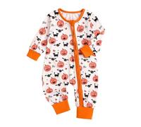 Xiaojiu Mon Premier Halloween Bebe Fille, Pyjama Citrouille Garçon 10 Ans Deguisement Fille 3 Man Enfant Pyjama Bebe Halloween 6 Mois Velour Ensemble 8 Nourrisson 6-9 mois