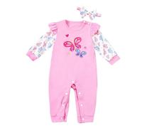 Xiaojiu Nourrisson Ensemble combiné robette poupée Fille - vêtements et Serre-tête pour bébé sans SKU ni Couleur ni(Rose, 6-9 Mois)