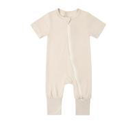 Xiaojiu Nourrisson Kategorie Bodies pour garçon - Barboteuse bébé avec Fermeture éclair Manches Courtes et Ensemble sans Pieds Combinaison de Nuit(Garçon, 0-3 Mois)