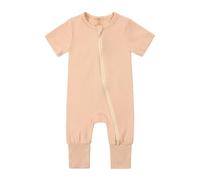 Xiaojiu Nourrisson Kategorie Bodies pour garçon - Barboteuse bébé avec Fermeture éclair Manches Courtes et Ensemble sans Pieds Combinaison de Nuit(Garçon, 0-3 Mois)
