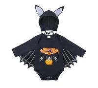 Xiaojiu Nouveau-Né Chauve-Souris Combinaison Bebe, Pyjama Citrouille Garcon Deguisement Carnaval Bebe 6 Mois Costume Totally Spies Chapeau Halloween Enfant Pyjama 18 Mois Ense Tout-petit 12-18