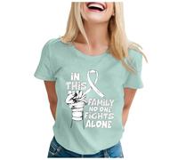 Xiaojiu Papillon Femme T-Shirt avec Col en V, Tee Shirt Rose Femme Col V Breast Cancer Awareness Tee Shirt Blanc T-Shirt Personnalisé Haut Rouge Top Rose Poudré Fe M