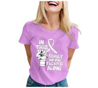 Xiaojiu Papillon Femme T-Shirt avec Col en V, Tee Shirt Rose Femme Col V Breast Cancer Awareness Tee Shirt Blanc T-Shirt Personnalisé Haut Rouge Top Rose Poudré Fe XXL