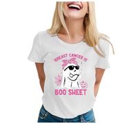 Xiaojiu Papillon Femme T-Shirt avec Col en V, Tee Shirt Rose Femme Col V Breast Cancer Awareness Tee Shirt Blanc T-Shirt Personnalisé Haut Rouge Top Rose Poudré Fe XXL