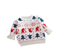 Xiaojiu Pull Noel Drole, Pull Enfants Promo Doudoune Enfant Longue, Sweat Zippé Enfant Corail Veste Chien Blouson Cuir Capuche Vetement Bebe Fille Noel(Nourrisson,3-6 Mois)