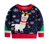 Xiaojiu Pull Noël Enfant Ensemble De Noël Pull,Pull Bebe Fille 0-3 Mois Pull Plaid Enfant Cardigan Garcon 14 Ans Plaid Sweat Sweats À Capuche Fille Vêtements Fille(Bleu Ciel-5,3-4 Ans)