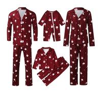 Xiaojiu Pyjama Noël Tenue Identique Parent Enfant Vetement, Pull Noel Couple Assortis Pull De Noël Famille Et Bebe Mon Premier Noel Costume Adulte Pyjama Enfant Fille(Femmes, L)
