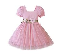 Xiaojiu Robe Bebe Fille Ensemble Bebe Fille Tutu,Enfants Bébé Filles Vetement Fille 10 Ans Robe Ceremonie Bebe Fille Rose Poudré Robe Ete Fille Bebe Jupe Short Fille 8 Ans Jupe Tutu Bebe 2-3 Ans