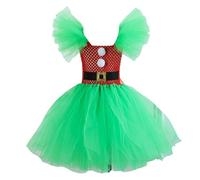 Xiaojiu Robe Bebe Fille Noel, Costume Noel Bebe Garcon Robe Princesse 9 Mois Anniversaire 1 an Fille Tutu Africaine Cap-Vert pour Le Enfant Jupe Fluo(Enfant,4-5 Ans)