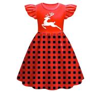 Xiaojiu Robe De Noel Enfant Fille, Vêtements Bébé 03 Mois Bébé Costume Princesse Fille Robe pour Anniversaire Bebe Africaine Enfant 10 Ans Jupe Tutu Bebe Tutu R(Tout-Petit,1-2 Ans)