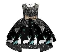 Xiaojiu Robe De Noel Fille 10 Ans, Bébé Combinaison Barboteuse Bebe Fille Princesse Robe Anniversaire 18Mois Pull Enfant Jupe Kawaii Japonaise Tutu(Enfant,8-9 Ans)