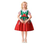 Xiaojiu Robe De Noel Fille 6 Ans, Tenue Bebe Noel Robe De Princesse Fille 3 Ans Anniversaire 3 Mercredi Enfant Jupe Écossaise 10 Tutu Danse C Enfant 5-6 Ans