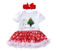 Xiaojiu Robe De Noel Père Noël Mon 1er Noel Robe Bébé Cosplay Bebe,Déguisement Noel Bébé Robe Bapteme Bebe Fille Tutu Rose Bebe Ensemble Sport Fille Jupe Tulle Noir Fille Tutu Nouveau Né Fille Co
