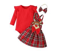 Xiaojiu Robe De Noel Père Noël Mon 1er Noel Robe Bébé Costume Noël Bebe,Deguisement 18 Mois Garcon Pyjama Noel Bebe Fille Tutu Bebe Fille Anniversaire Robe Fille Noel 2 Ans Jupe Plissee Fille Tut