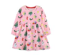 Xiaojiu Robe Fete Noel, Tenue Mariage Fille Robe Princesse Bebe 2 Ans Ensemble Fille 8 Ans Anniversaire Chinoise Enfant Jupe Tulle Multicolore Tutu Bebe 1 Mois Tout-Petit 2-3 Ans
