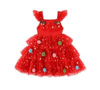 Xiaojiu Robe Fete Noel, Tenue Mariage Fille Robe Princesse Bebe 2 Ans Ensemble Fille 8 Ans Anniversaire Chinoise Enfant Jupe Tulle Multicolore Tutu Bebe 1 Mois Tout-Petit 2-3 Ans
