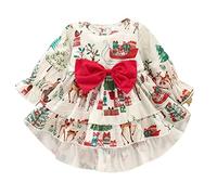 Xiaojiu Robe Naissance Mon 1er Noël, Costume Princesse Fille 3 Ans, Tenue Noël Bébé Fille, Deguisement Disco et Indienne